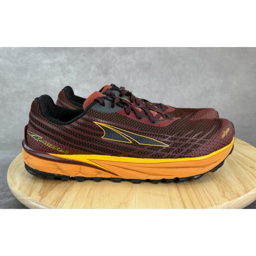 ALTRA TIMP 2 Men's Size 9.5 Trail Running Shoe, Dark Red Orange AL0A4PE9609